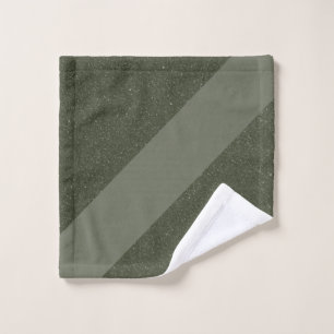Diagonal Moss Green Wash Cloth