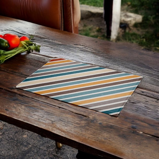 Diagonal Multicolor Stripes Cutting Board (Chopping Board)