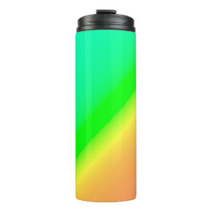 Diagonal Ombre Green Thermal Tumbler