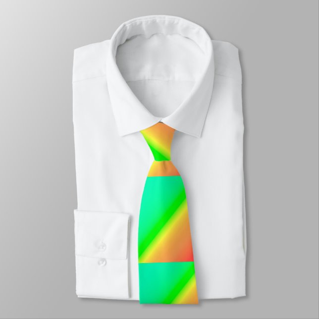 Diagonal Ombre Green Tie (Tied)