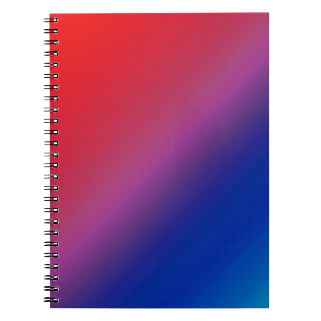 Diagonal Ombre Red Notebook (Front)