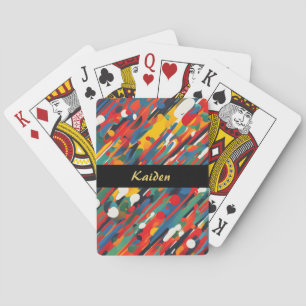 Diagonal Paint Splash Playing Cards
