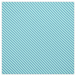Diagonal pinstripes - aqua and navy fabric