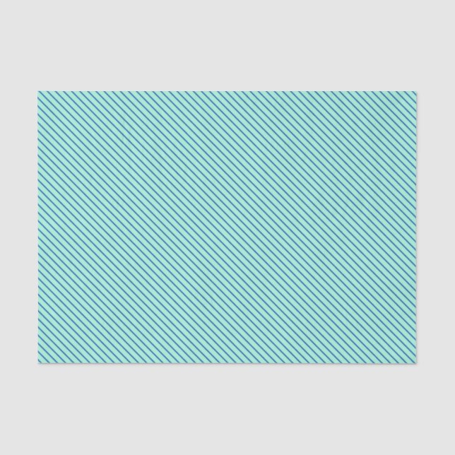 Diagonal pinstripes - aqua  and navy tissue paper (Front)