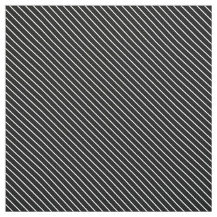 Diagonal pinstripes - black and white fabric