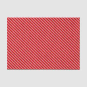 Diagonal pinstripes - deep red and white tissue paper