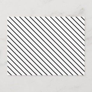 Diagonal pinstripes - white and black postcard