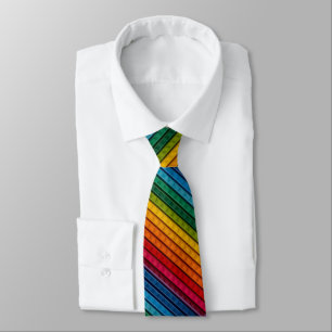 Diagonal Plastic Rainbow bricks  Tie