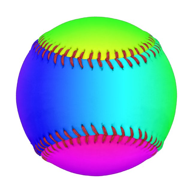 Diagonal Rainbow Gradient Baseball (Front)