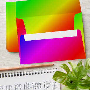 Diagonal Rainbow Gradient Red to Green Envelope