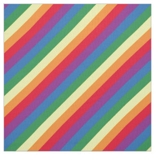 Diagonal Rainbow Pattern Fabric