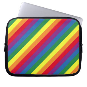 Diagonal Rainbow Pattern Laptop Sleeve