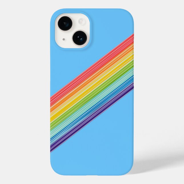 Diagonal rainbow stripes Case-Mate iPhone case (Back)