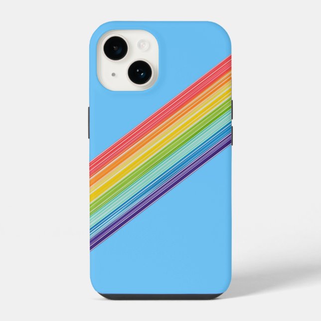 Diagonal rainbow stripes Case-Mate iPhone case (Back)