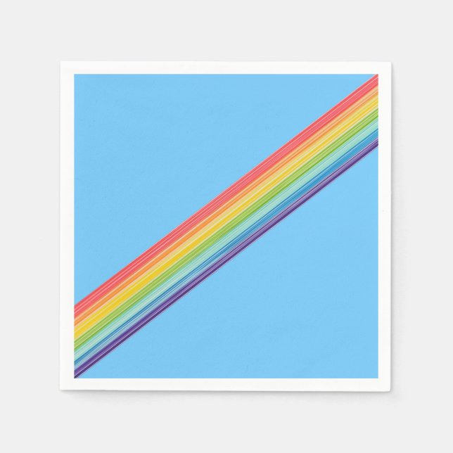 Diagonal rainbow stripes napkin (Front)