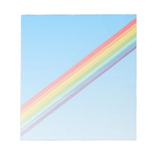 Diagonal rainbow stripes notepad