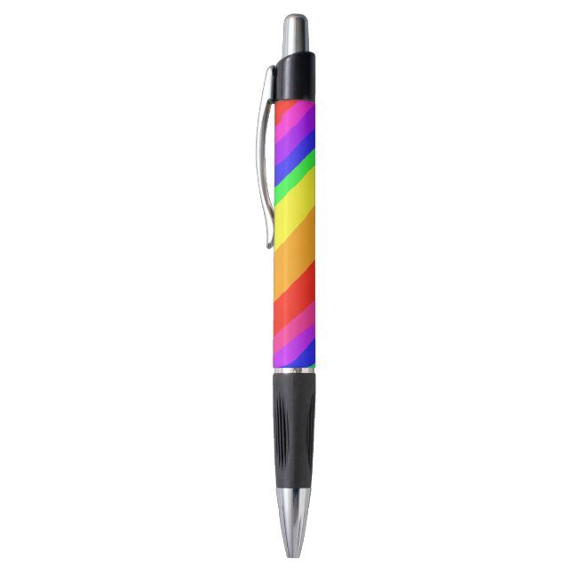 Diagonal Rainbow Stripes Pattern (Top (Vertical))