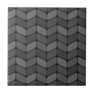 Diagonal Rectangles Black Dark Grey Tile