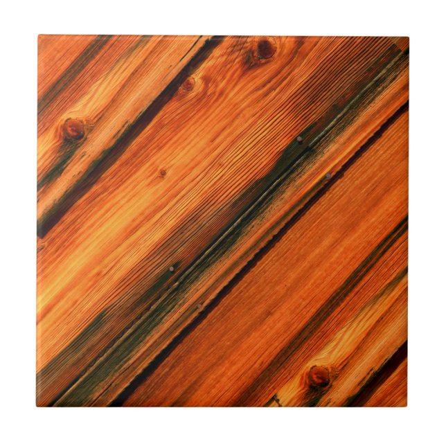 diagonal rustic pine wood boards tile (Front)