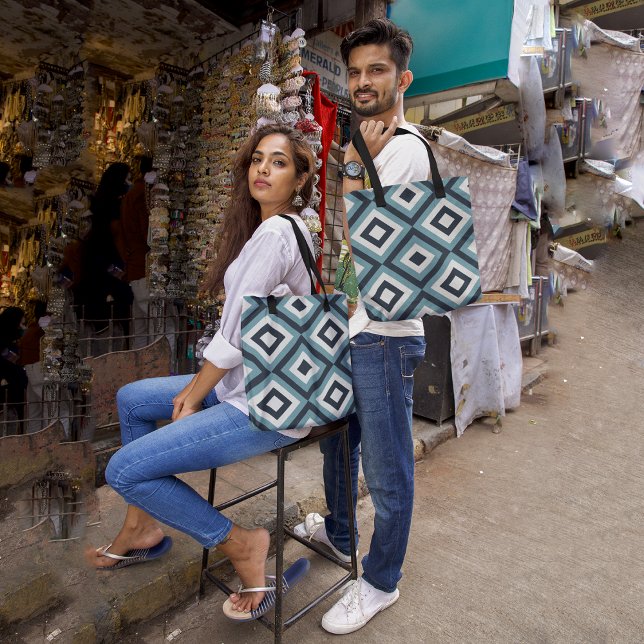 Diagonal shapes tote bag (Creator Uploaded)