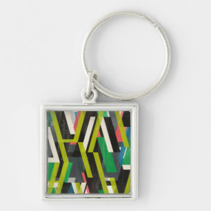 Diagonal Slipstream Pattern Key Ring