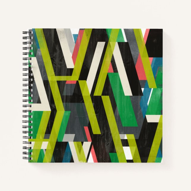 Diagonal Slipstream Pattern Notebook (Front)