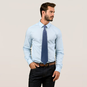 Diagonal Sparkly Navy Blue Glitter Gradient Ombre Tie