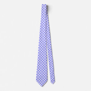 Diagonal Spots - Pastel Blue on White Tie