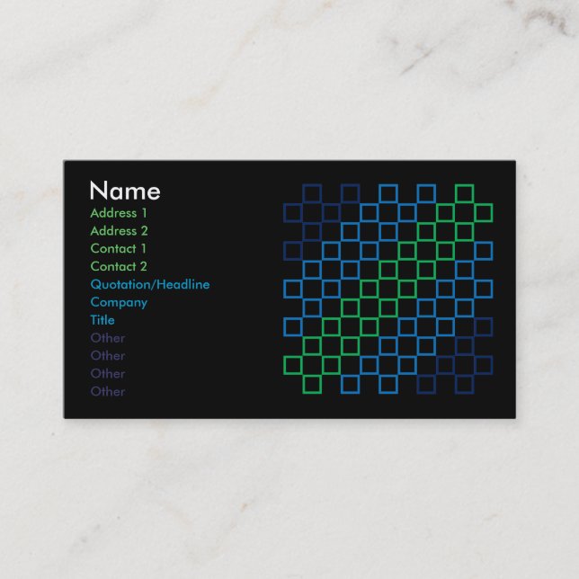 Diagonal stripe colour spectrum pattern b card (Front)
