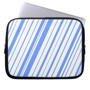 Diagonal Stripe ~ Cornflower Blue Laptop Sleeve