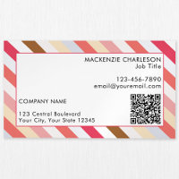 Diagonal Stripe Modern QR Code