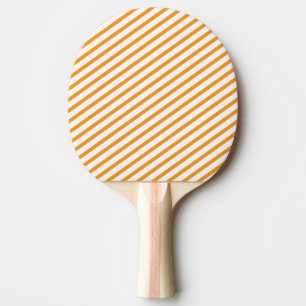 Diagonal Stripe Orange Pattern Ping Pong Paddle
