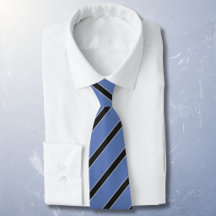 Diagonal striped black on blue classic