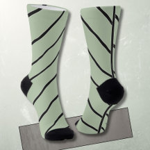 Diagonal striped black on green classic