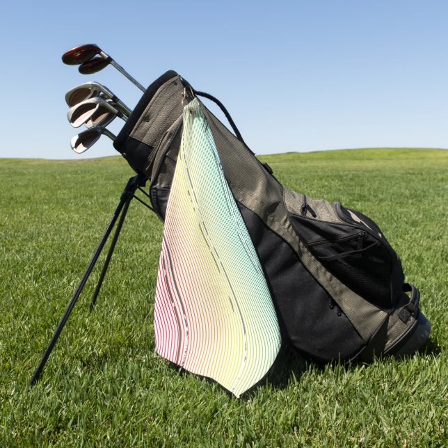 Diagonal stripes background 10 golf towel (Green)