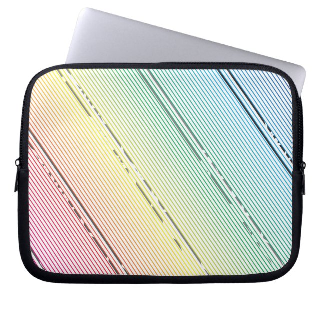 Diagonal stripes background 10 laptop sleeve (Front)