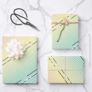 Diagonal stripes background 10 wrapping paper sheet