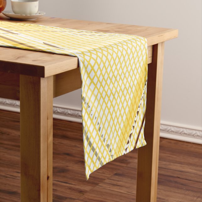 Diagonal stripes background 5 short table runner (In Situ)