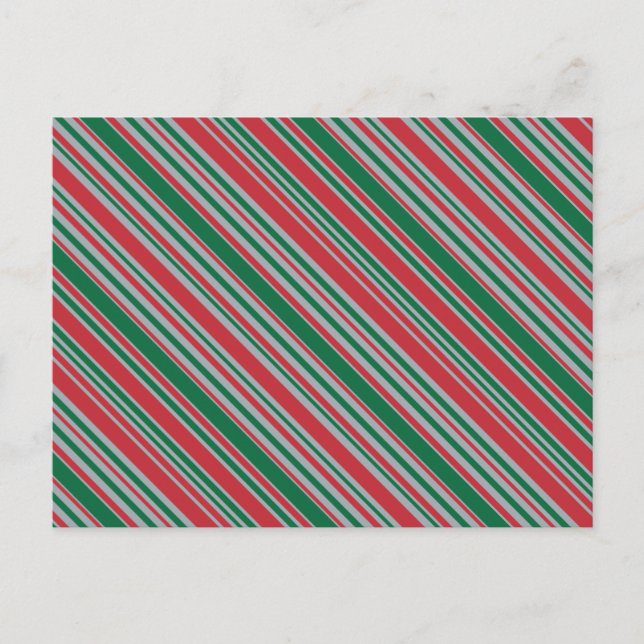 Diagonal stripes background holiday postcard (Front)