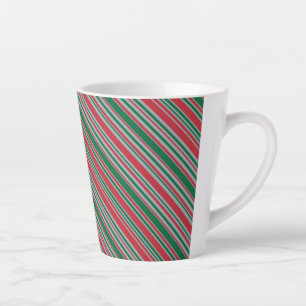 Diagonal stripes background latte mug