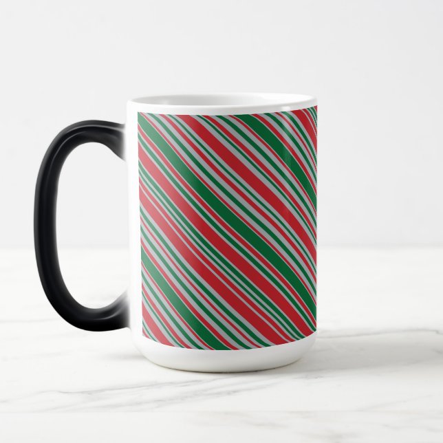 Diagonal stripes background magic mug (Left)