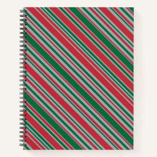 Diagonal stripes background notebook