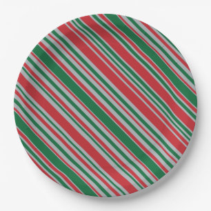 Diagonal stripes background paper plate
