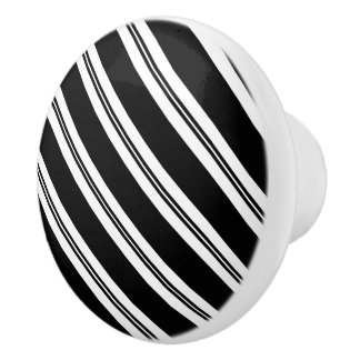 Diagonal Stripes Ceramic Knob