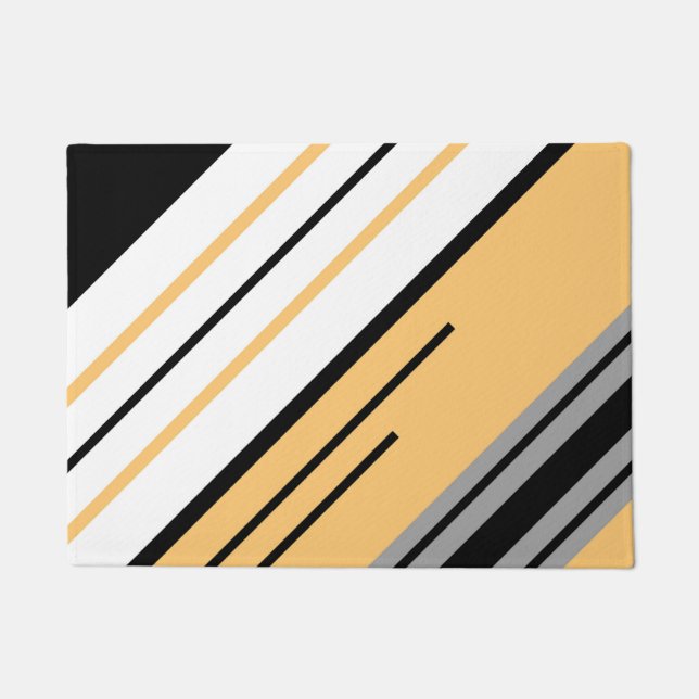 Diagonal stripes design doormat (Front)