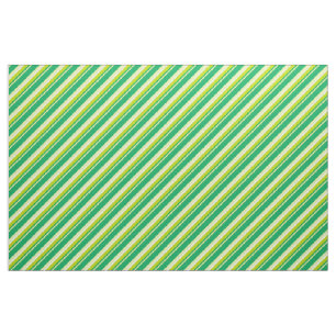Diagonal Stripes Green Fabric