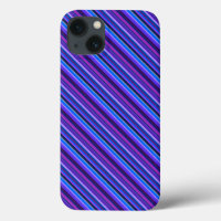 Diagonal stripes in blue and purple Case-Mate iPho