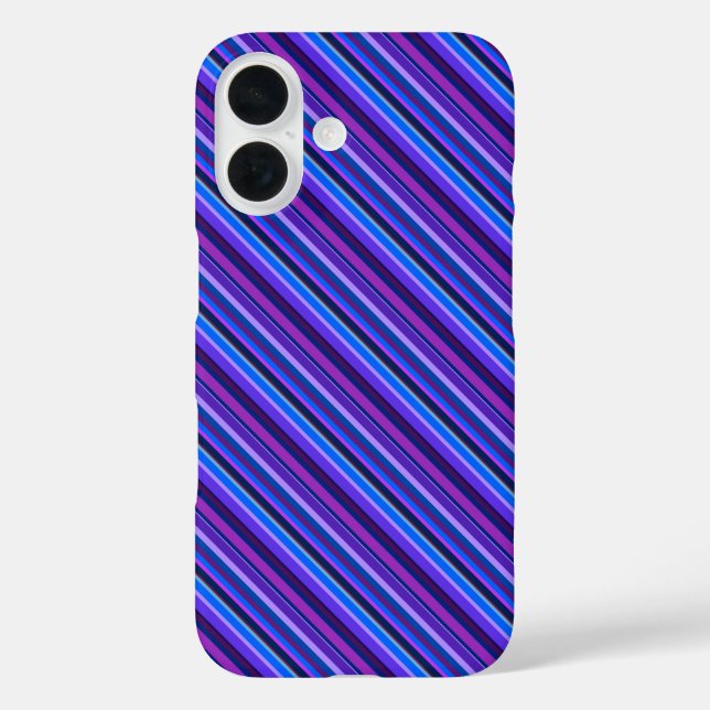 Diagonal stripes in blue and purple Case-Mate iPhone case (Back)