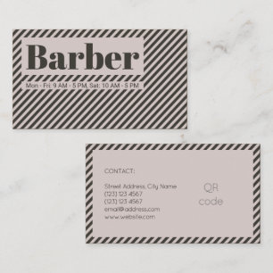 Diagonal stripes lines pattern retro style business card