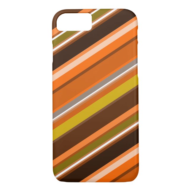 Diagonal Stripes with "Earthy" Colours Case-Mate iPhone Case (Back)